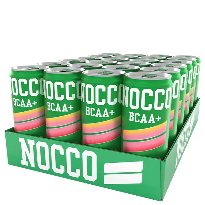 NOCCO Flak 24 x NOCCO BCAA+ Koffeinfri 330 ml Peachango