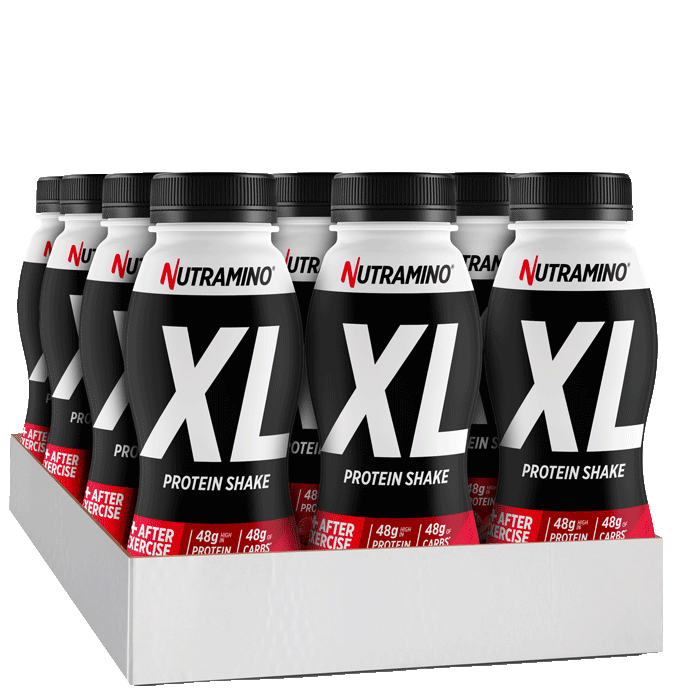 Nutramino Fitness Nutrition 12 x Nutramino Protein XL Shake, 475 ml Jordgubb