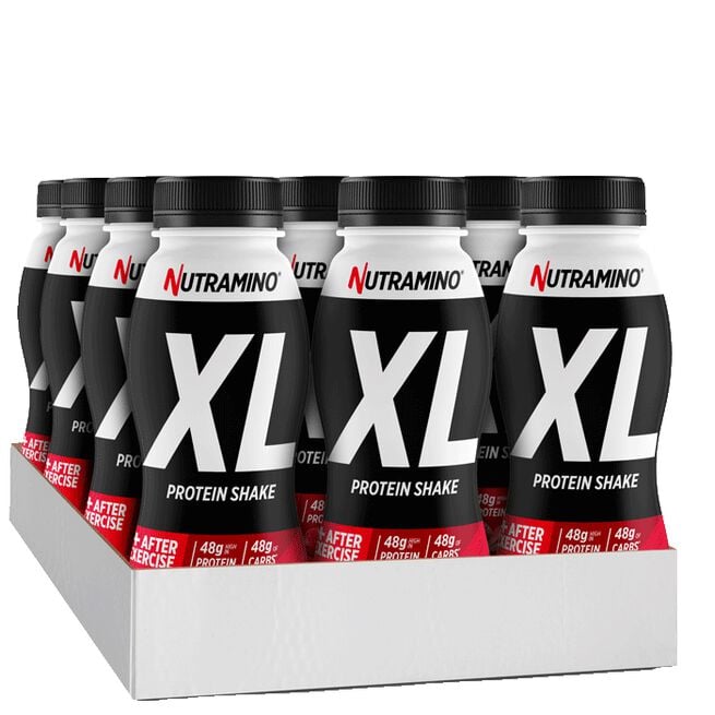 Nutramino Fitness Nutrition 12 x Nutramino Protein XL Shake, 475 ml Jordgubb