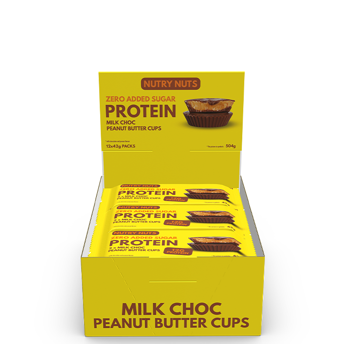 Nutry Nuts Låda Nutry Nuts Protein Peanut Butter Cups 42 g Milk Chocolate