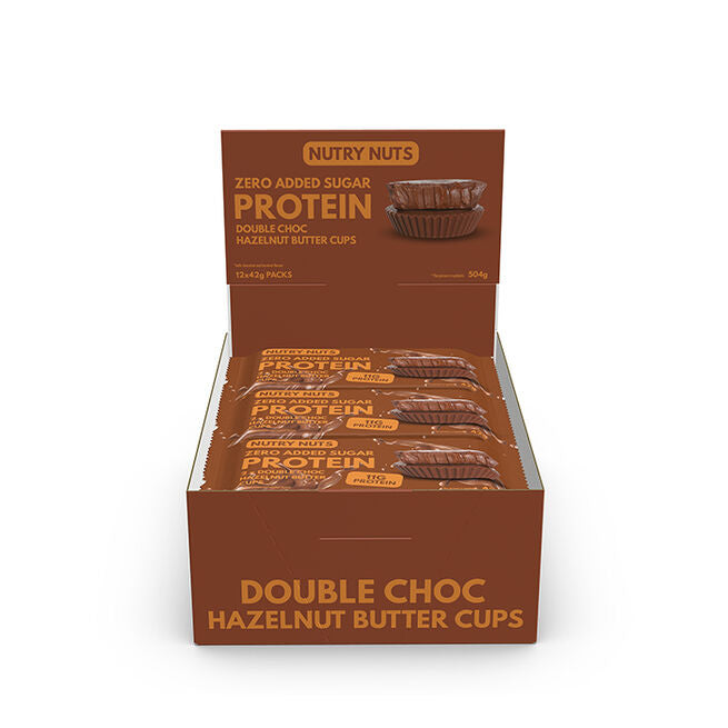 Nutry Nuts Låda Nutry Nuts Protein Peanut Butter Cups 42 g Double Choc Hazelnut