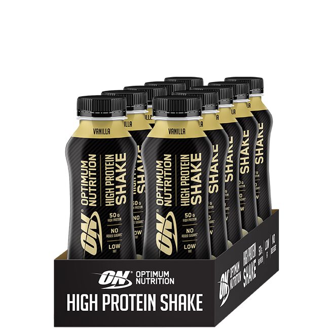 Optimum Nutrition 12 x Optimum High Protein Shake, 500 ml Vanilla