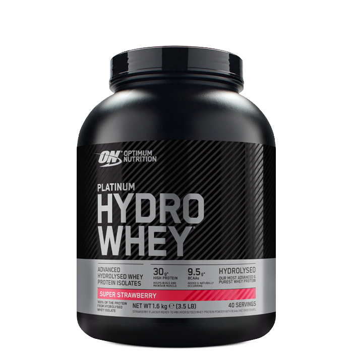 Optimum Nutrition Platinum Hydro Whey Vassleprotein 1,6 kg Super Strawberry