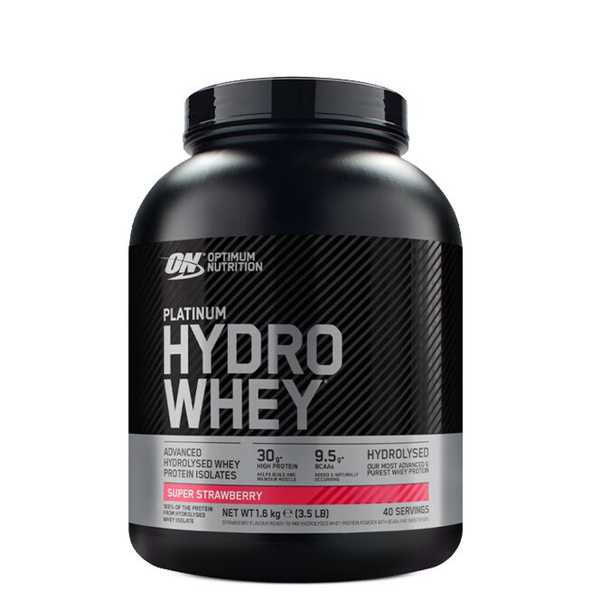 Optimum Nutrition Platinum Hydro Whey Vassleprotein 1,6 kg Super Strawberry
