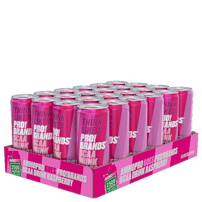 Pro Brands 24 x Pro Brands BCAA Drink, 330 ml 2 kr pant Raspberry
