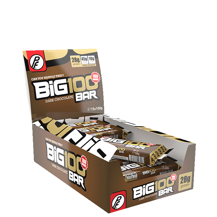 Proteinfabrikken 15 x Big 100 Proteinbar 100 g Mørk Sjokolade