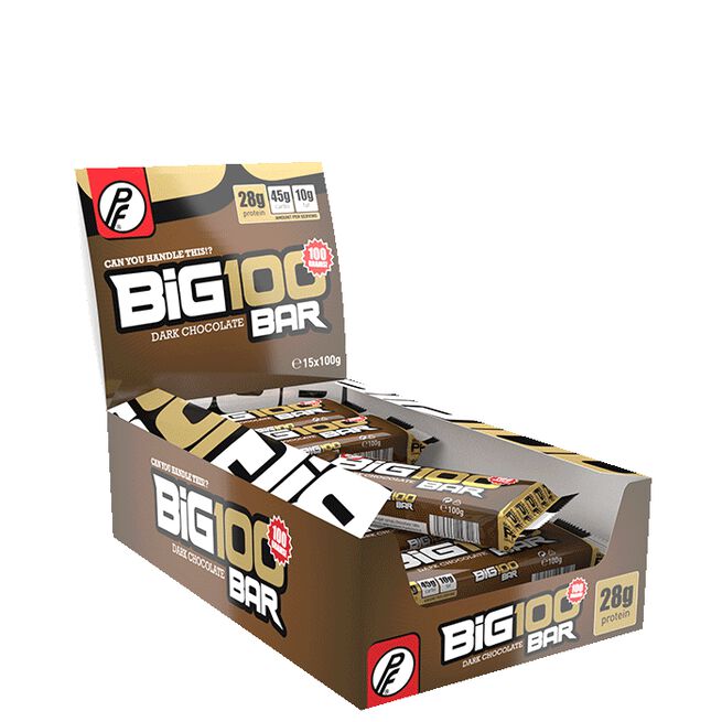 Proteinfabrikken 15 x Big 100 Proteinbar 100 g Mørk Sjokolade