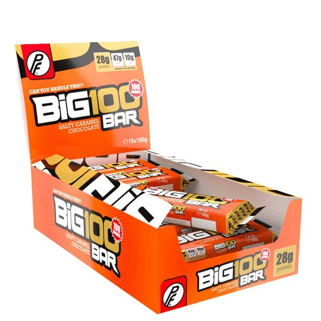 Proteinfabrikken 15 x Big 100 Proteinbar 100 g Salt Karamell Sjokolade