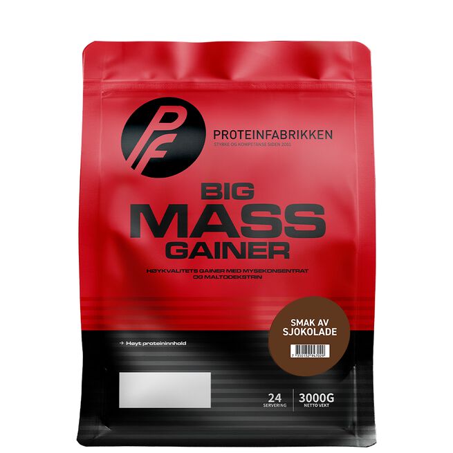 Proteinfabrikken Big Mass Gainer, 3000 g Sjokolade