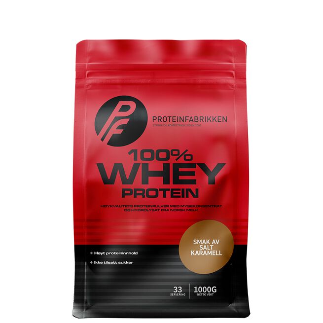Proteinfabrikken Whey 100%, 1 kg Salt Karamell