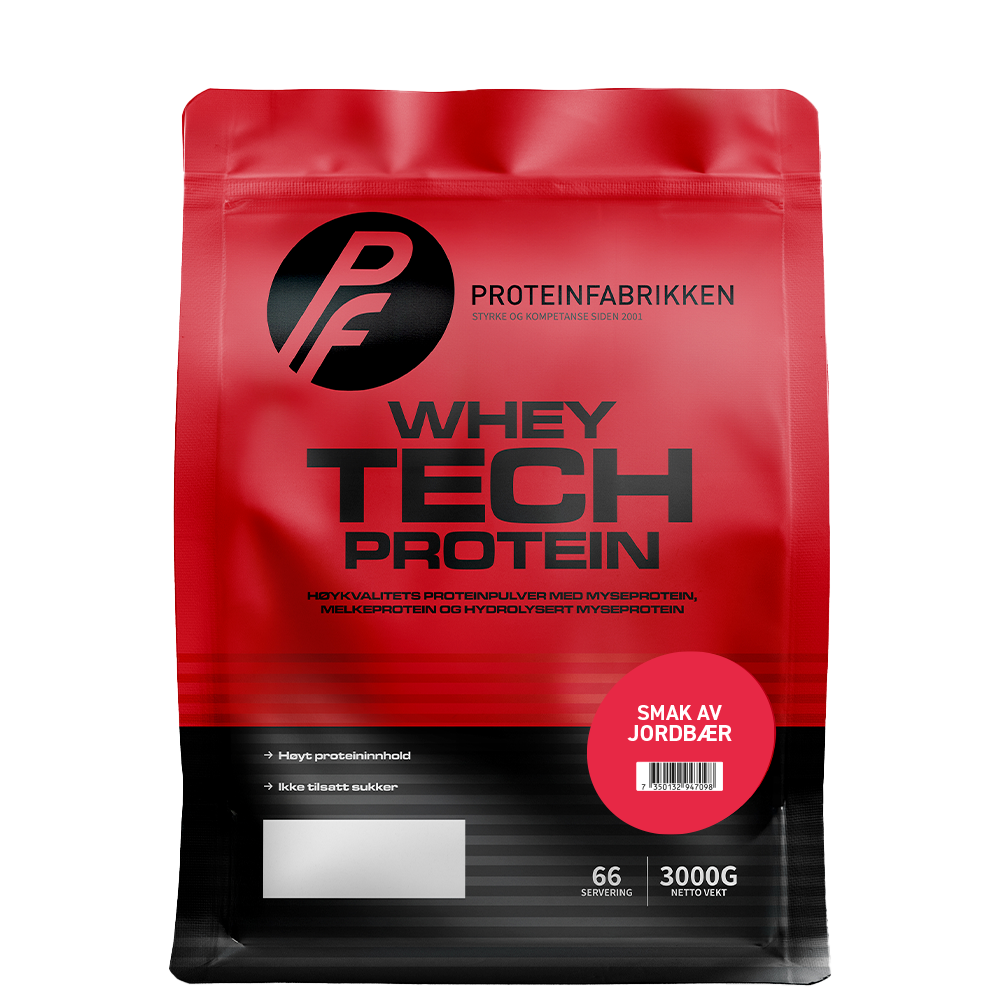 Proteinfabrikken Whey Tech Protein, 3000 g Jordbaer