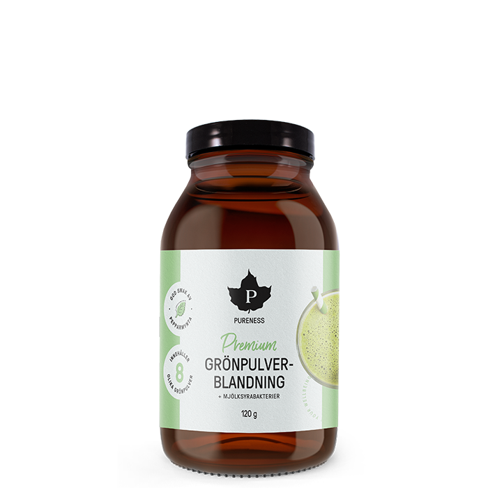 Pureness Premium Grönpulverblandning + mjölksyrabakterier 120 g