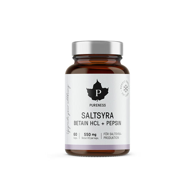 Pureness Saltsyra Betain HCL + Pepsin 60 kapslar