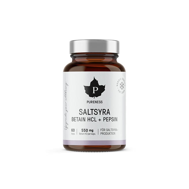 Pureness Saltsyra Betain HCL + Pepsin 60 kapslar