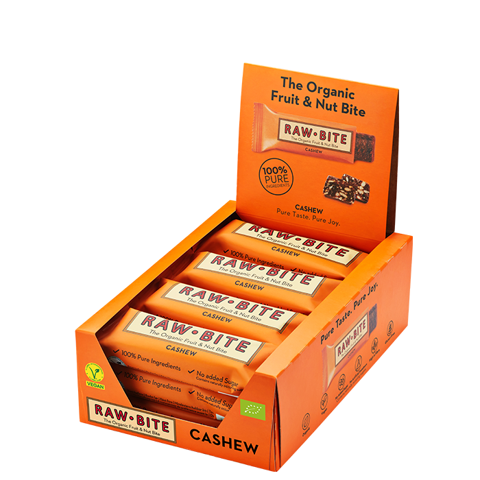 Rawbite 12 x Frukt & Nötbar 50 g Cashew