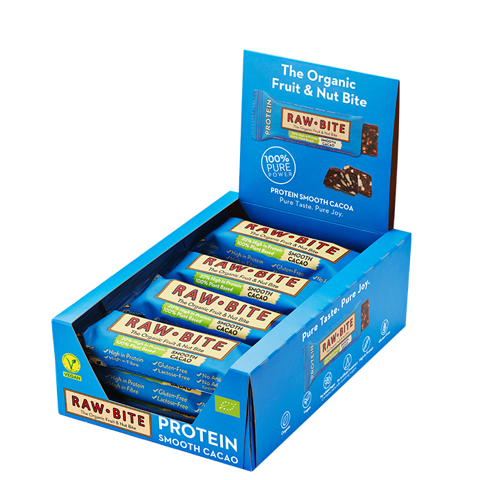 Rawbite 12 x Frukt & Nötbar 50 g Protein/Kakao