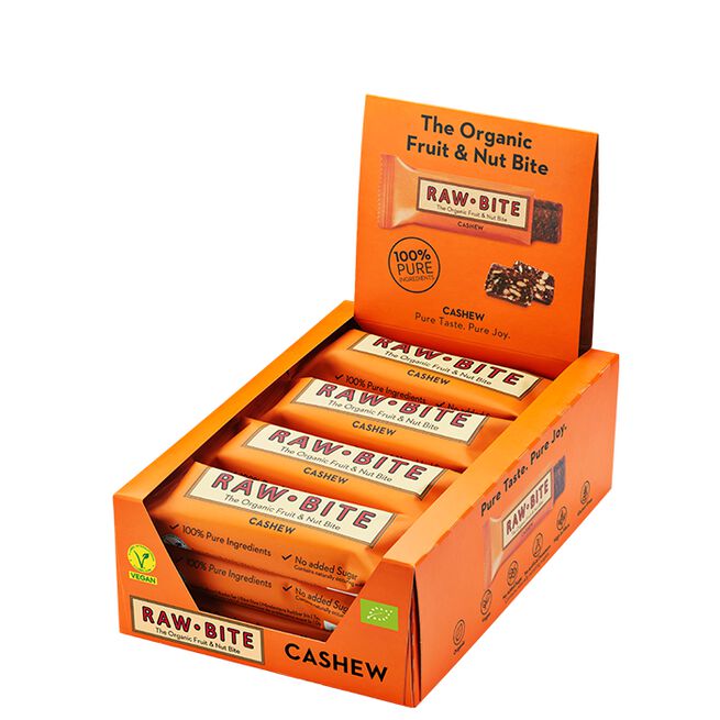 Rawbite 12 x Frukt & Nötbar 50 g Cashew