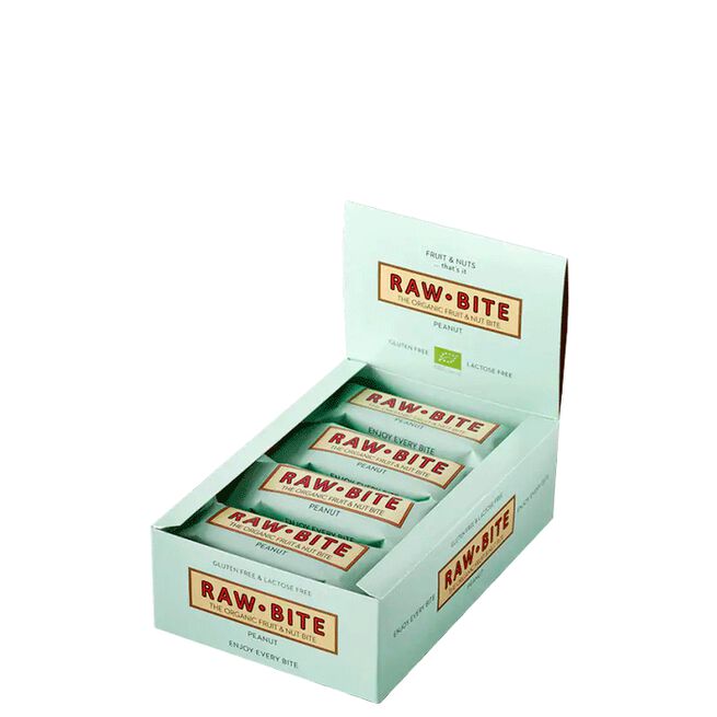 Rawbite 12 x Frukt & Nötbar 50 g Jordnöt