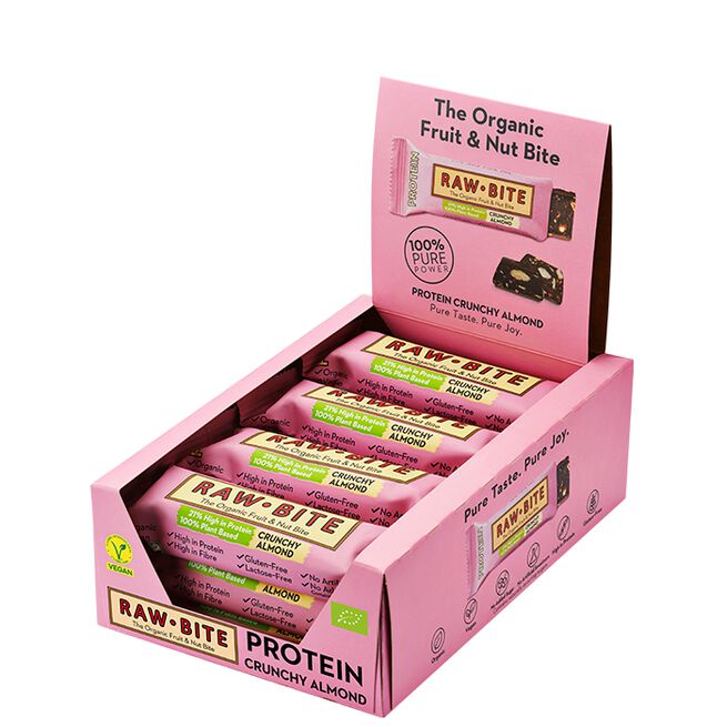 Rawbite 12 x Frukt & Nötbar 50 g Protein/Mandel