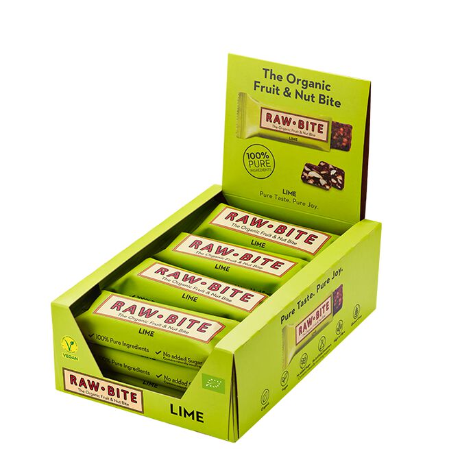 Rawbite 12 x Frukt & Nötbar 50 g Spicy Lime