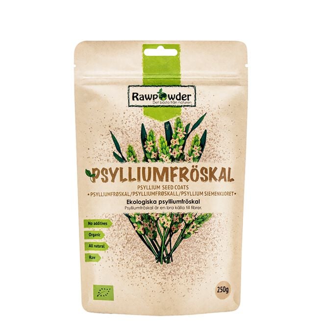 Rawpowder Ekologiska Psylliumfröskal 250 g