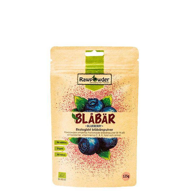 Rawpowder Ekologiskt Blåbärspulver 125 g