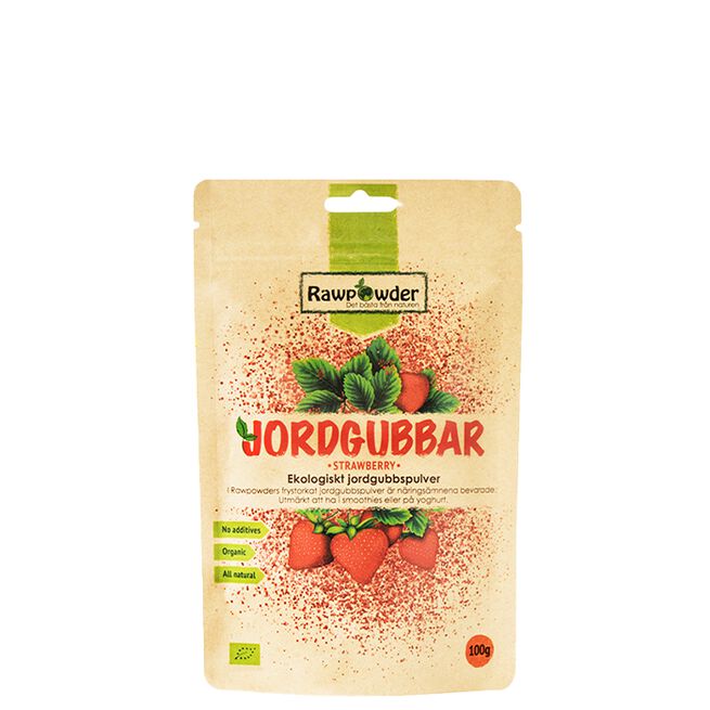 Rawpowder Ekologiskt Jordgubbspulver 100 g