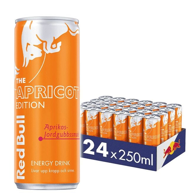 Red Bull 24 x Red Bull Energidryck, 250 ml, Apricot Edition