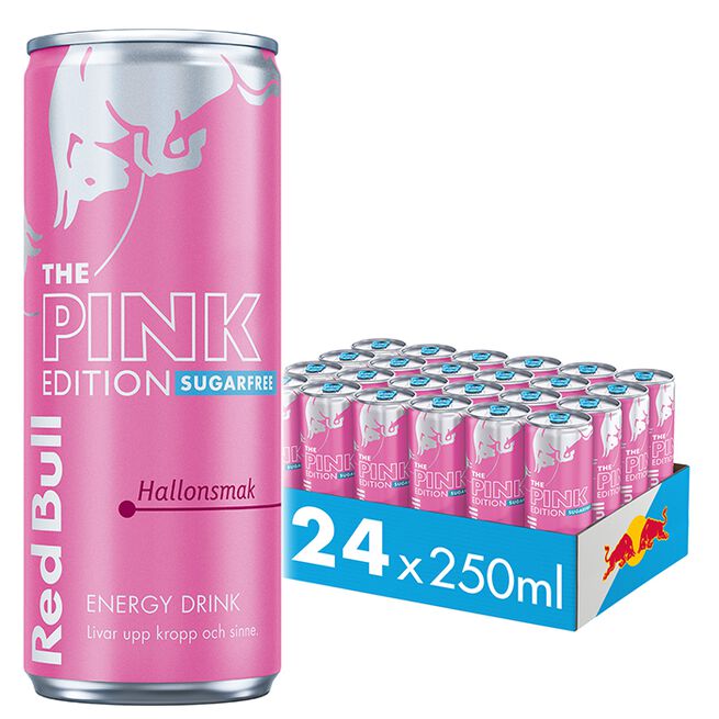 Red Bull 24 x Red Bull Energidryck, 250 ml, Sockerfri pink Edition