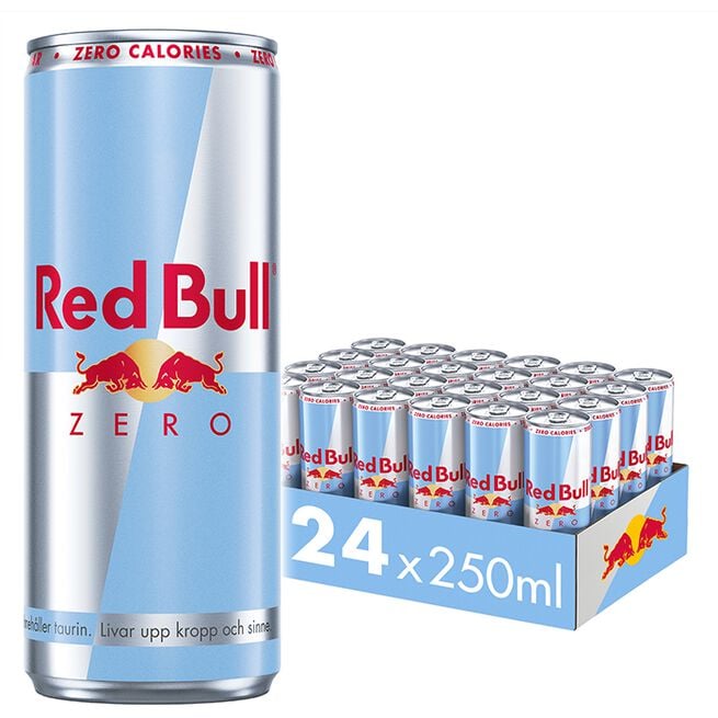 Red Bull 24 x Red Bull Energidryck, 250 ml, Zero