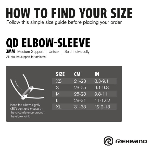 Rehband QD Elbow Sleeve 3mm