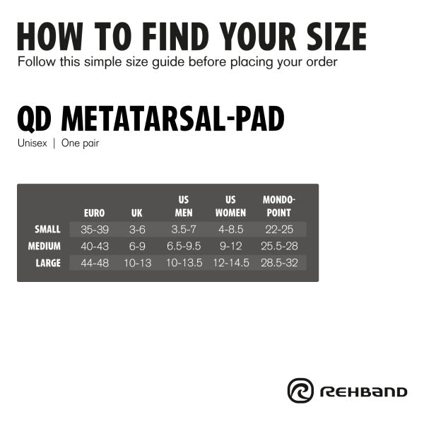 Rehband QD Metatarsal pad