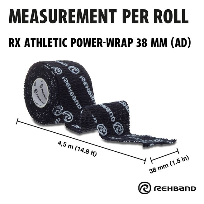 Rehband RX Athletic Power Wrap Sporttejp 38mm x 4,5m