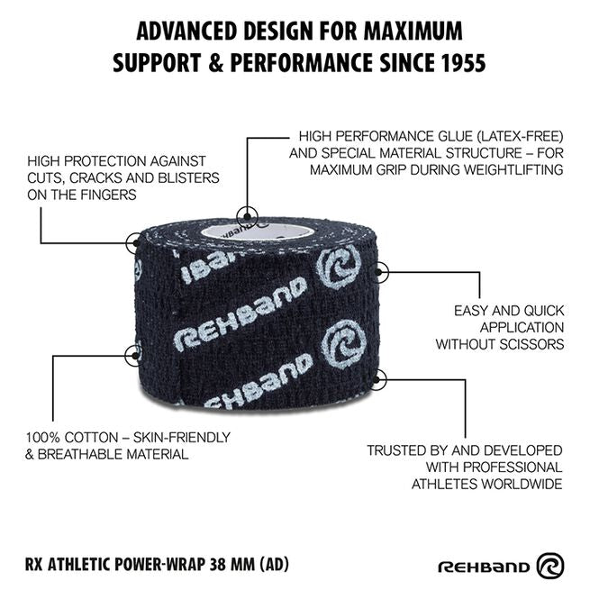 Rehband RX Athletic Power Wrap Sporttejp 38mm x 4,5m