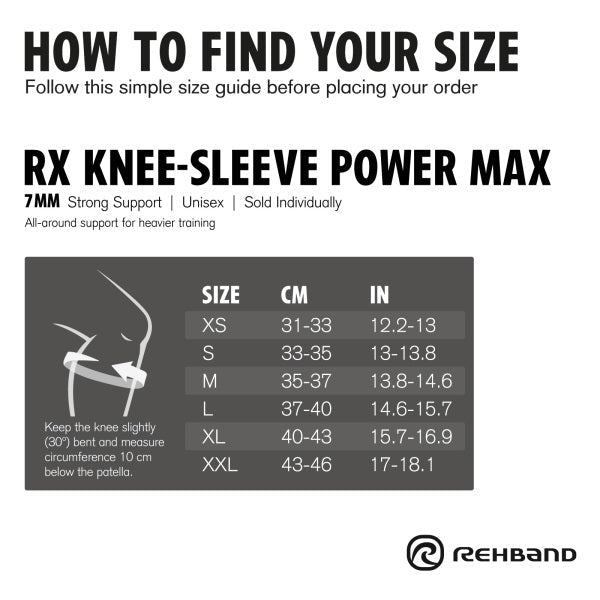 Rehband RX Knee Sleeve Power Max 7mm