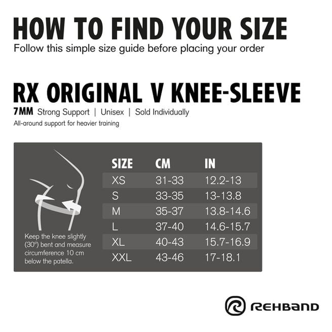 Rehband RX Original V Knee Sleeve 7mm
