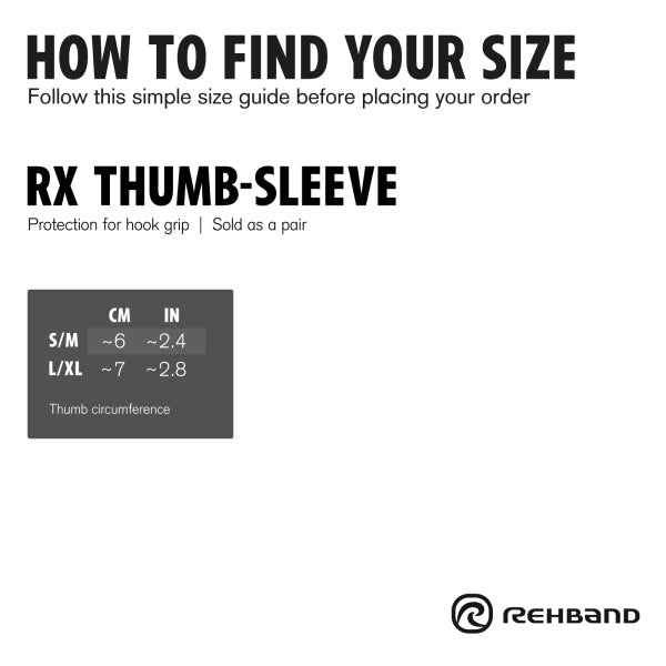 Rehband RX Thumb Sleeve 1.5mm Pair