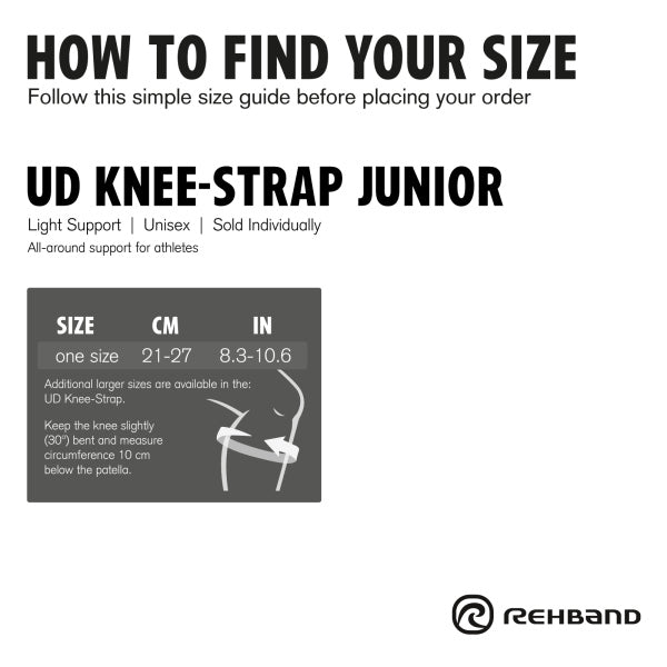 Rehband UD Knee Strap Black Jr