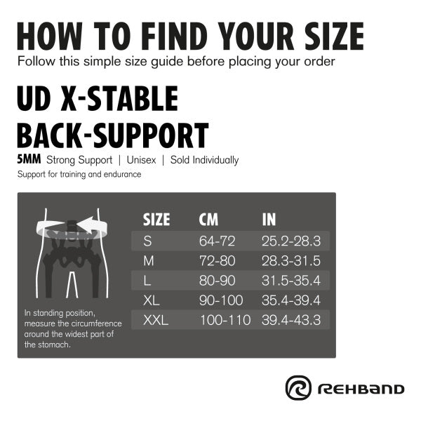 Rehband UD X Stable Back Support 5mm
