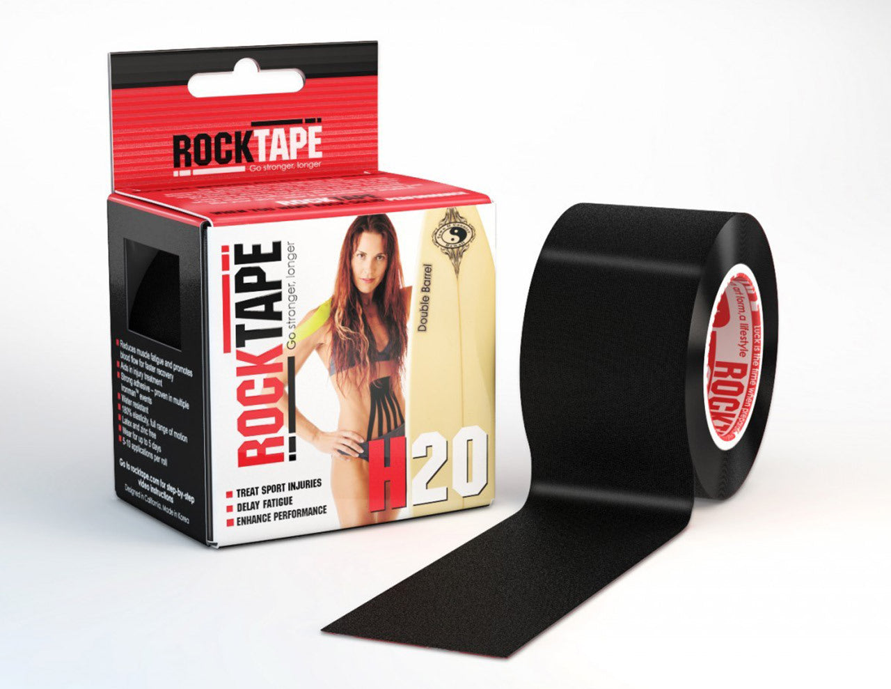 Rock Tape Rocktape H20 Svart 5cm x 5m