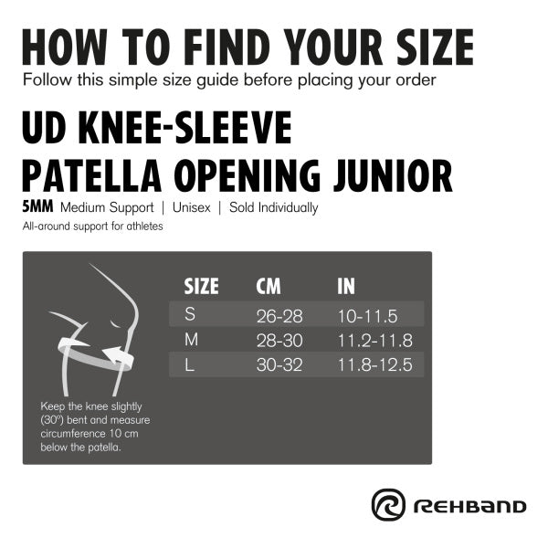 Rehband UD Knee Sleeve Patella Open Jr 5mm