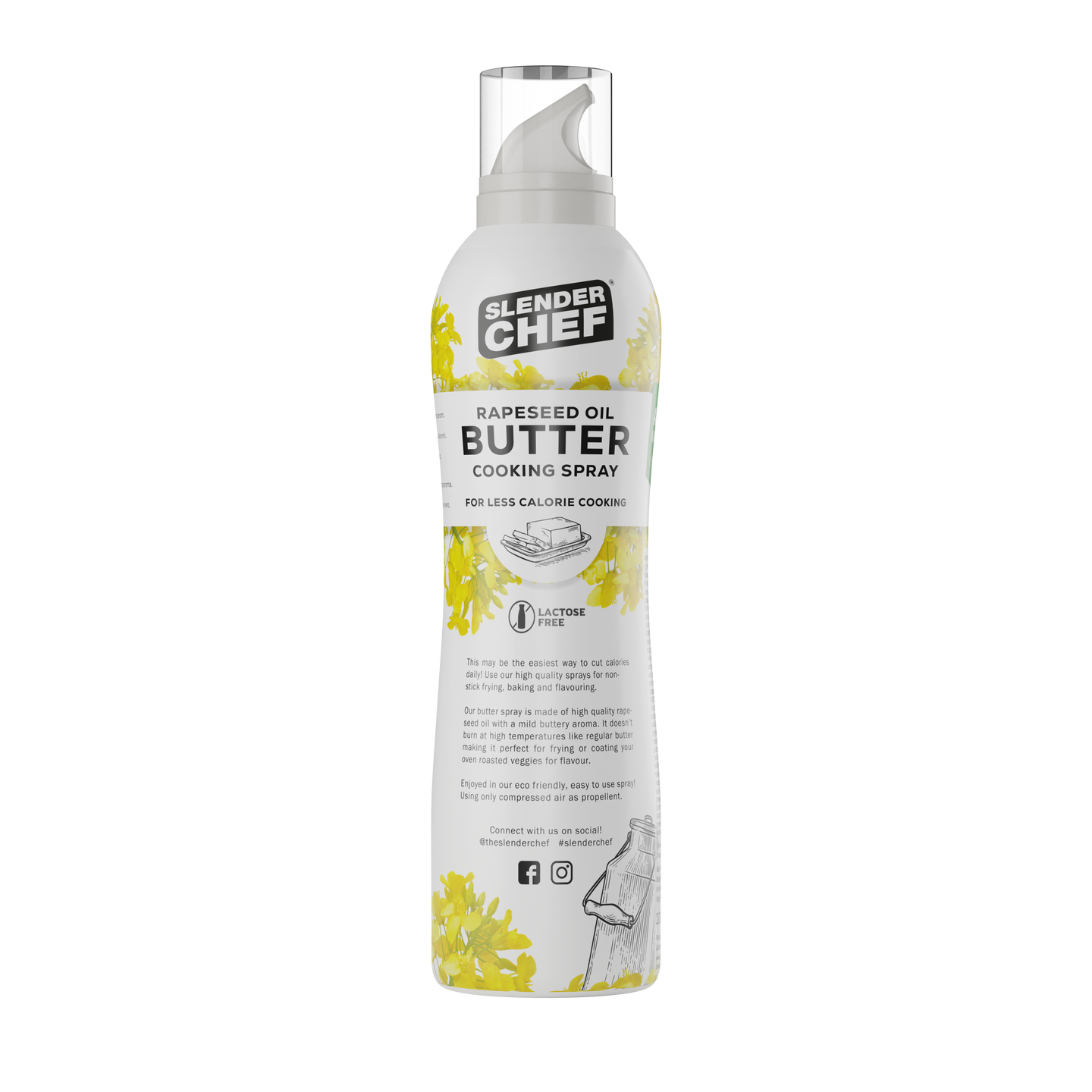 Slender Chef Rapeseed Oil Butter Cooking Spray - 200ml