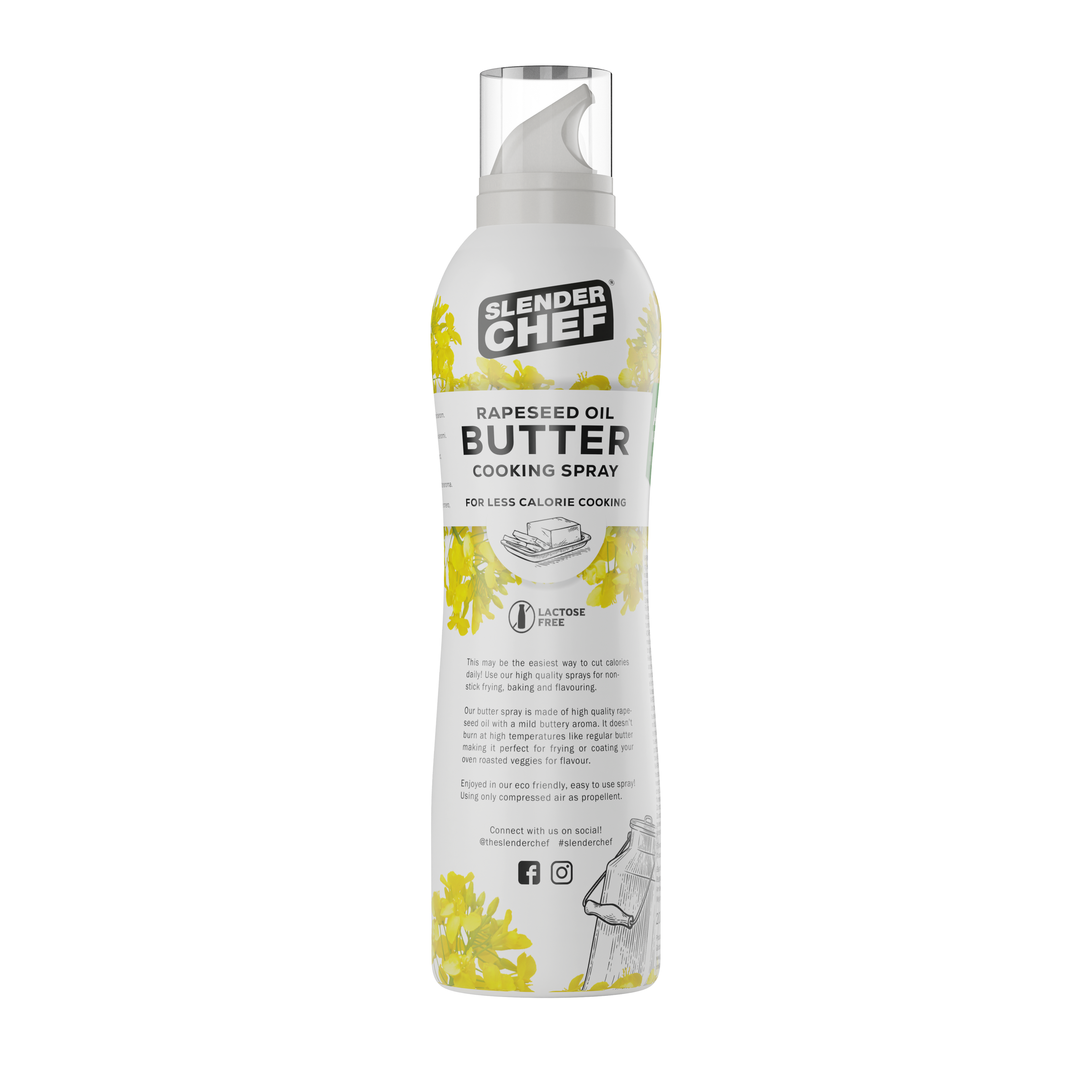 Slender Chef Rapeseed Oil Butter Cooking Spray - 200ml