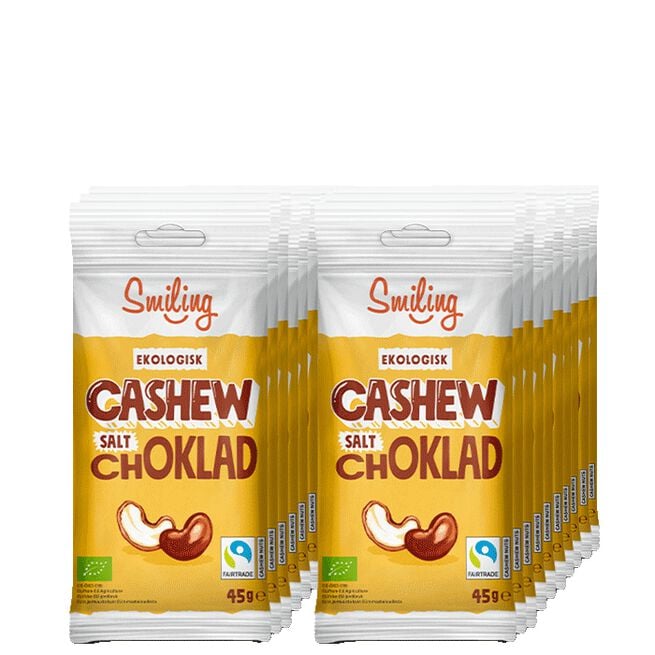 Smiling 20 x Naturgodis Cashewnötter 45 g