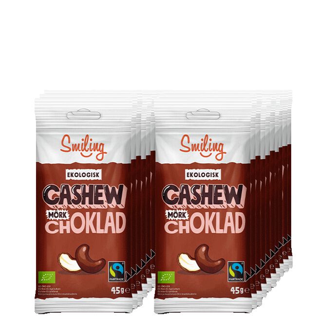 Smiling 20 x Naturgodis Cashewnötter 45 g