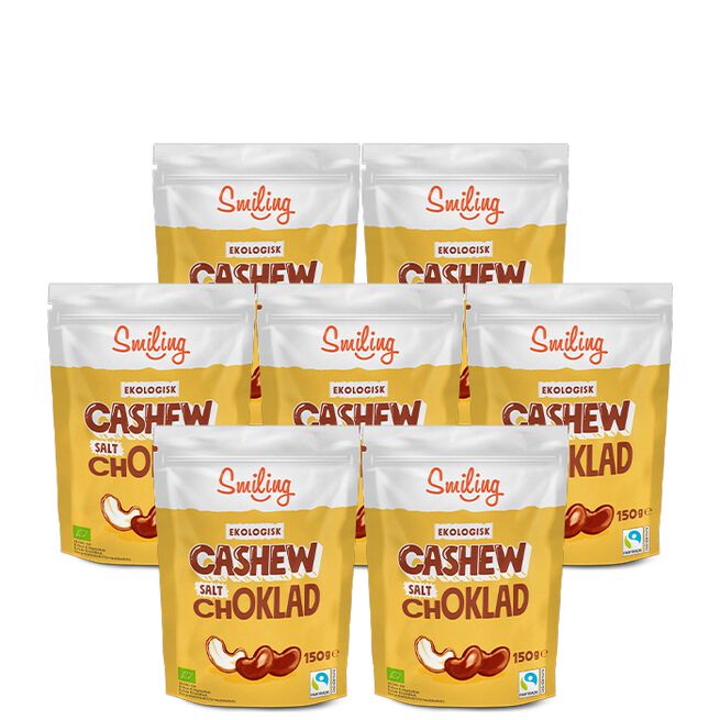 Smiling 7 x Naturgodis Cashewnötter 150 g