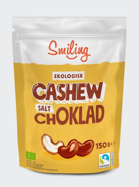 Smiling 7 x Naturgodis Cashewnötter 150 g