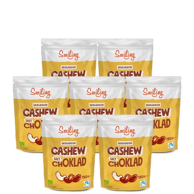 Smiling 7 x Naturgodis Cashewnötter 150 g