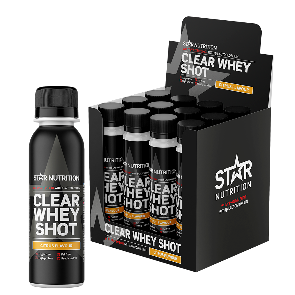 Star Nutrition 12 x Clear Whey Vassleprotein Shot 100 ml Citrus