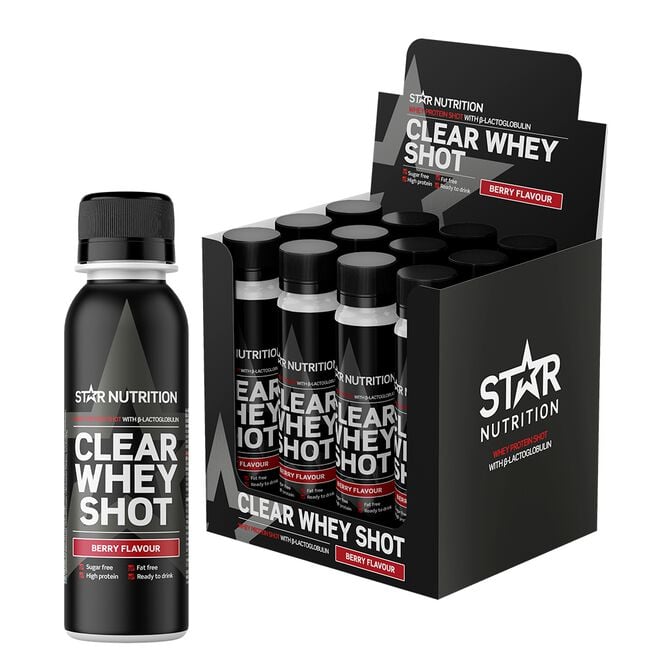 Star Nutrition 12 x Clear Whey Vassleprotein Shot 100 ml Berry